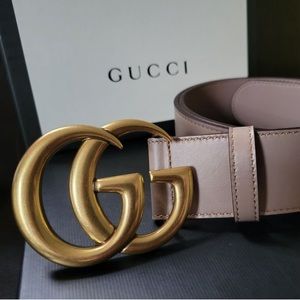 Gucci Gold and Brown Women's Belt